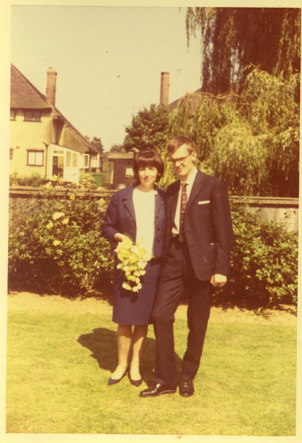 Elizabeth and Mike at their wedding, July 25 1964