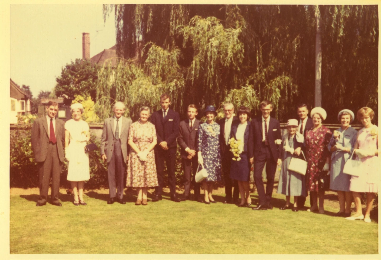 The family at the wedding reception