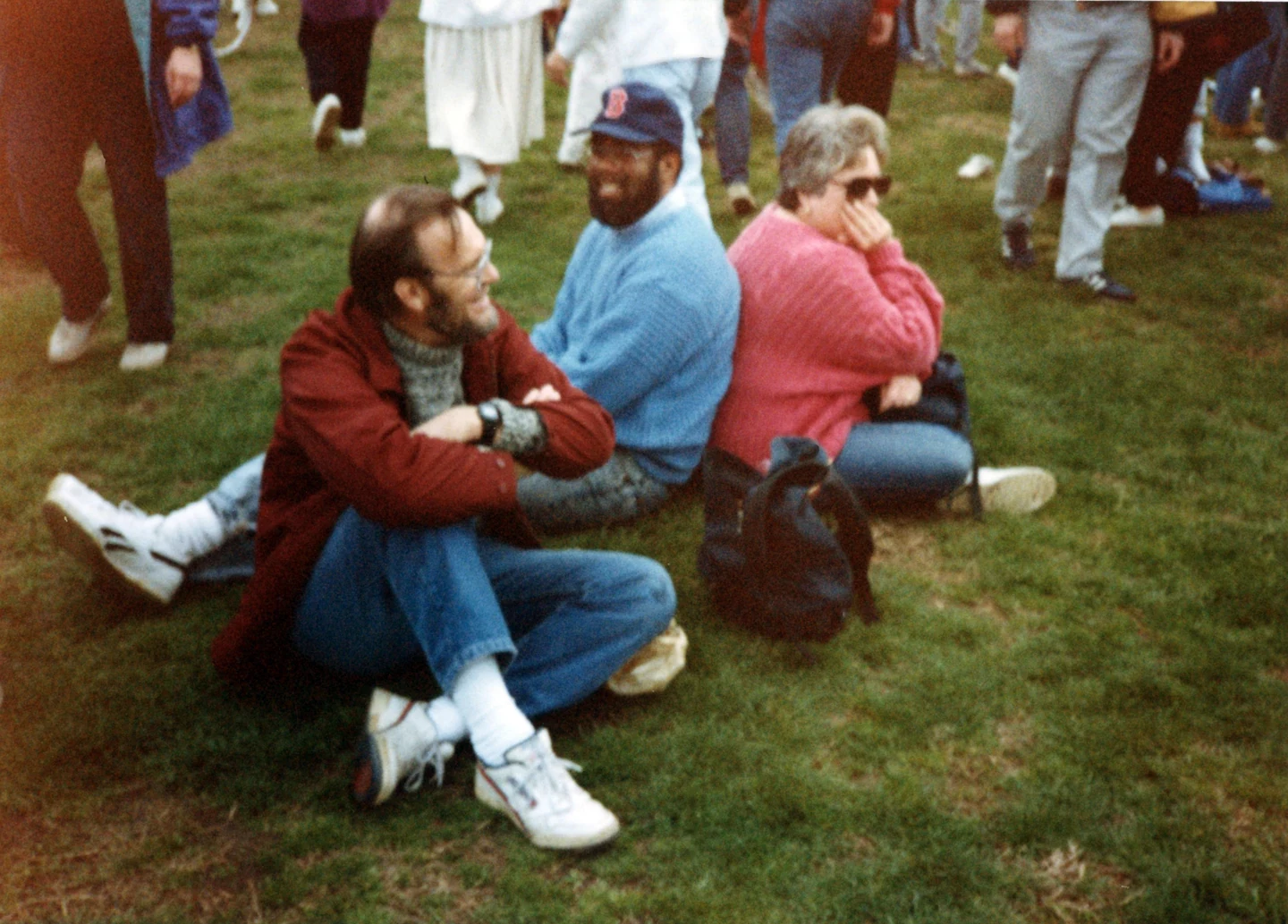 Mike with neighbors Chet and Rebecca