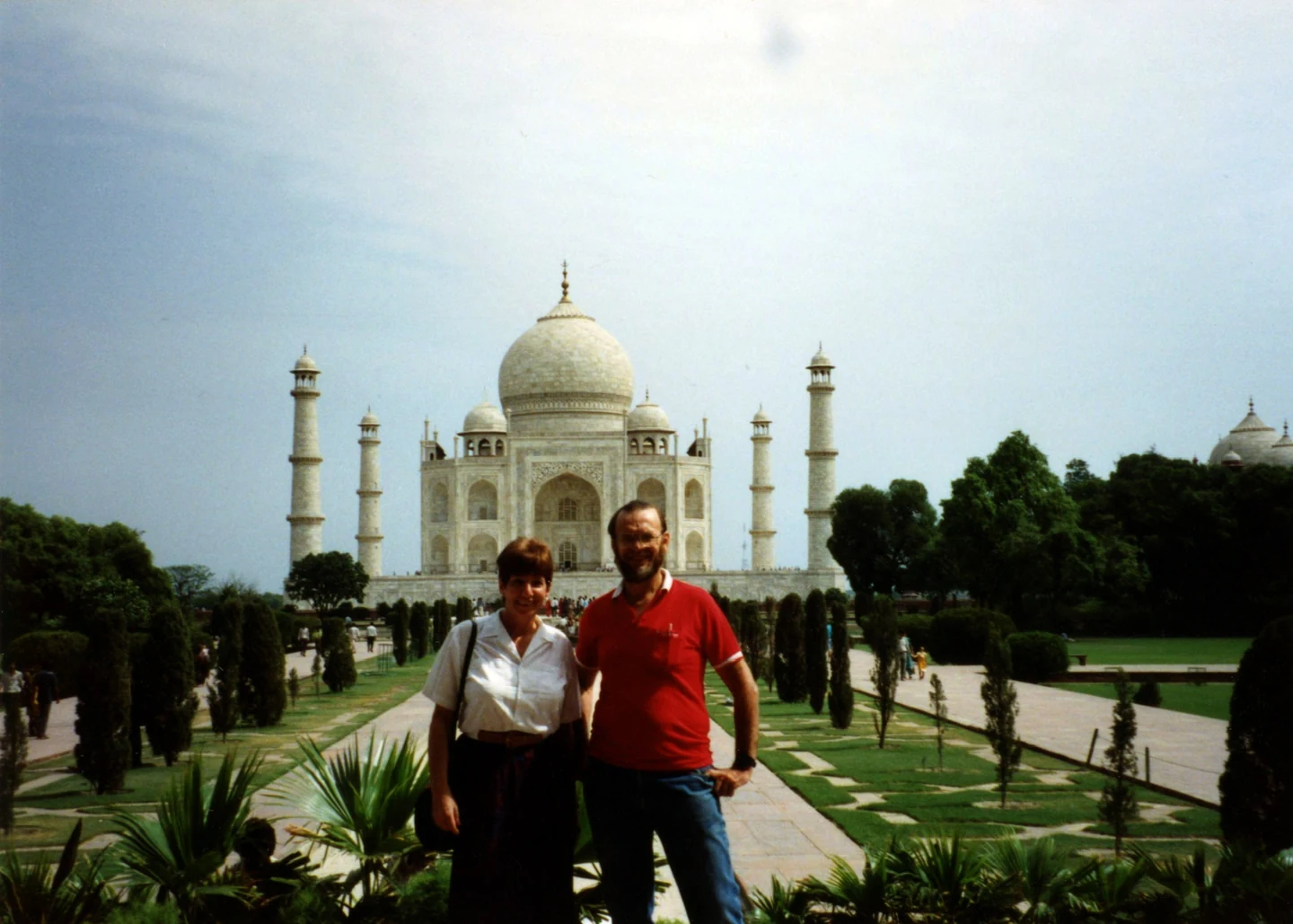 Elizabeth and Mike at the Taj Mahal, India
