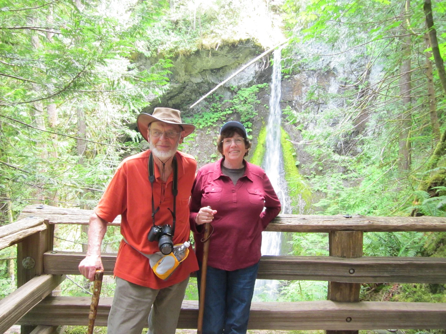 Mike and Elizabeth at Silver Falls Park in Oregon